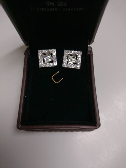 Earrings Diamond  18k White Gold-205220