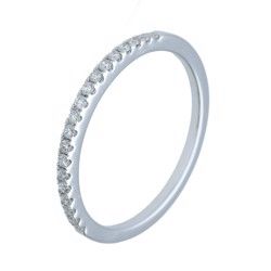 0.16 ct. t.w.t Diamond Half Eternity Band in 18k White Gold