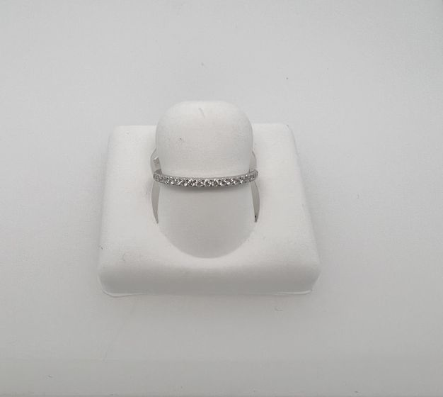 0.18 ct Round Diamond Half Eternity 18k White Gold Bands