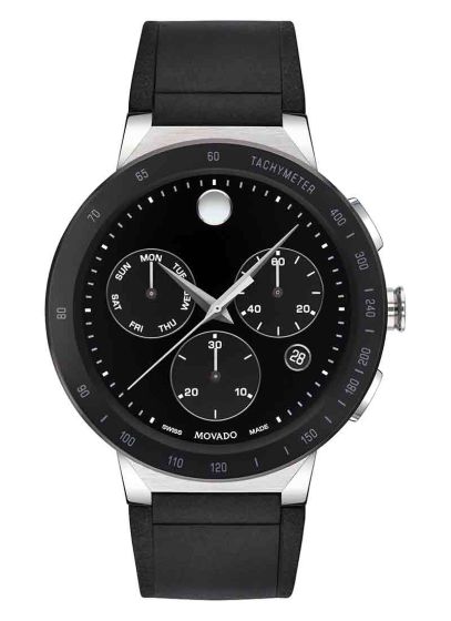 Movado Sapphire Chronograph Black Dial Men's Watch 0607240