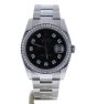 Rolex DateJust 36 Stainless-steel 116200 Black Dial Mens 36-mm Automatic self-wind Sapphire crystal. Swiss Made Wrist Watch