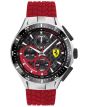 Ferrari Men's Race Day Stainless Steel Quartz Watch with Silicone Strap, Red, 22 (Model: 0830697)