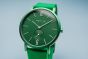 BERING Time Slim Solar Collection Platinum 16940-899 Green Dial Unisex-adult 40-mm Quartz Sapphire crystal. Designed in Denmark Wrist Watch
