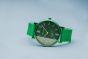 BERING Time Slim Solar Collection Platinum 16940-899 Green Dial Unisex-adult 40-mm Quartz Sapphire crystal. Designed in Denmark Wrist Watch