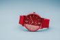 BERING Time True Aurora Collection Resin 16940-599 Red Dial Unisex-adult 40-mm Quartz Sapphire crystal. Designed in Denmark Wrist Watch