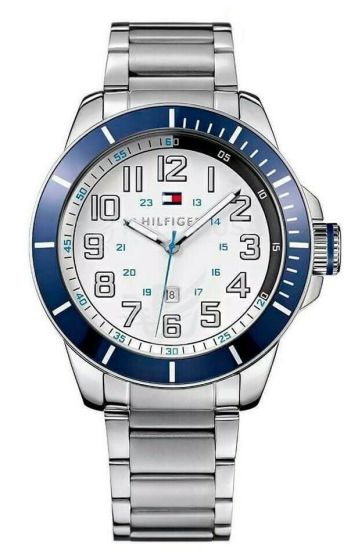 Tommy Hilfiger Three-Hand Silver-Tone Stainless Steel Men's watch #1791073