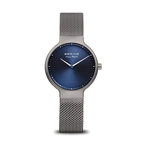 BERING Women Analog Quartz Max Ren? Collection Watch with Stainless Steel Strap and Sapphire Crystal 15531-077, Grey, Bracelet