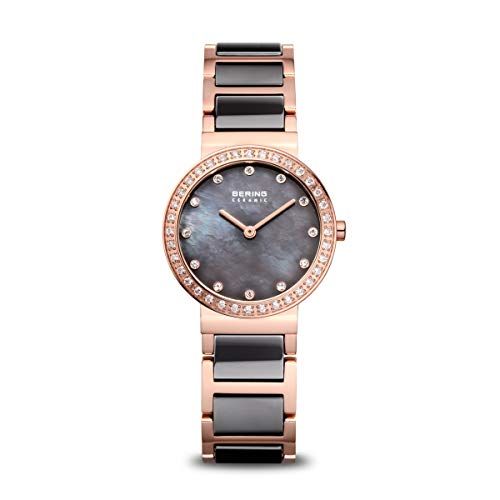 BERING Time | Women's Slim Watch 10729-769 | 29MM Case | Ceramic Collection | Stainless Steel Strap with Ceramic Links | Scratch-Resistant Sapphire Crystal | Minimalistic - Designed in Denmark