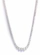 13.33 cts. Round Diamond Necklace in 14k White Gold-204492