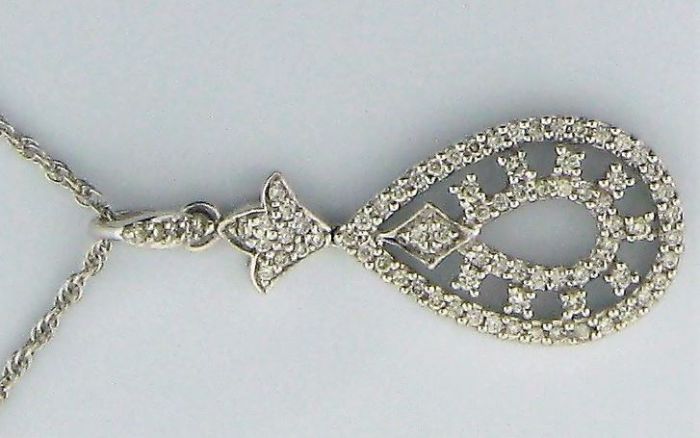 0.43ct Round Diamond  Pendants in 14k White Gold-187793