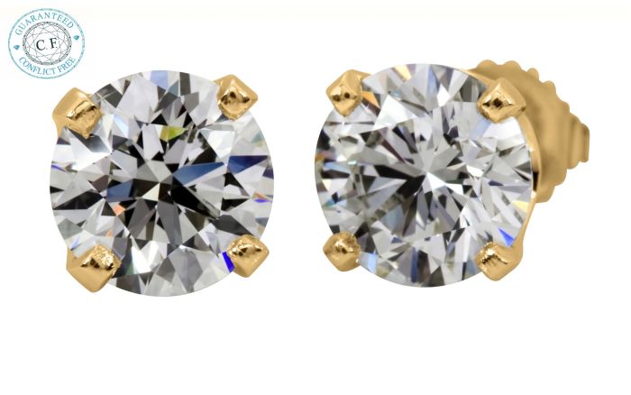 Studs-2, Diamond 14k Yellow Gold - 205871