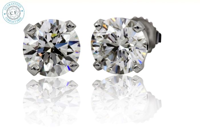 Studs-2, Diamond 14k White Gold - 205874