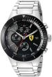 Ferrari Men's 0830263 REDREV EVO Stainless Steel Bracelet Watch with Black Dial