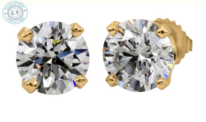 1.01 Ct. T.W. Diamond Studs In 14 Karat Yellow Gold
