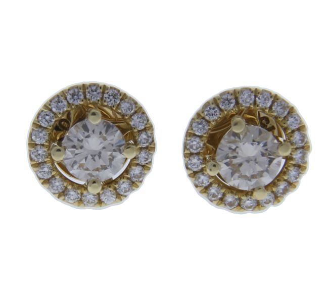 0.76ct Round diamond in 18k YG Halo - 201771