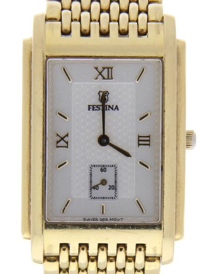Festina Knight Yellow-gold F474 White Dial Womens 20-mm Quartz Sapphire crystal