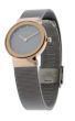 BERING Women Analog Quartz Classic Collection Watch with Stainless Steel Strap & Sapphire Crystal, Rose Gold, Grey/Rose Gold