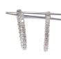 3.26 cts. Round Diamond Hoops in 14k White Gold