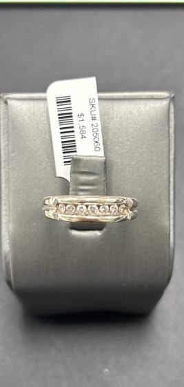 0.15 CT Bands-Seven-Stone, 14k White Gold - 205060
