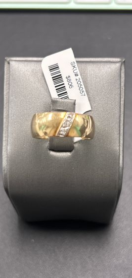 Bands-Men's Diamond, 10k YG  - 205057