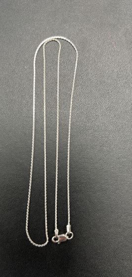 20" Wheat Chain in 14k White Gold