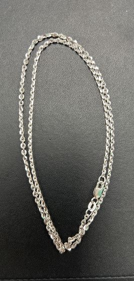 14k White Gold Cable Chain