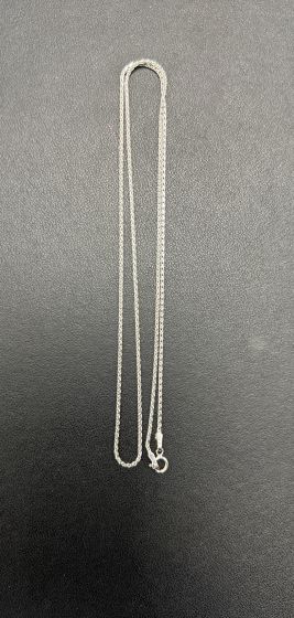 18.5" Wheat Chain in 14k White Gold
