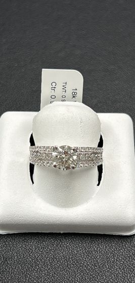 Rings-Side Diamonds, Diamond 18k White Gold EGLUS-205386
