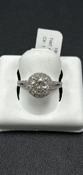 Rings-Side Diamonds, Diamond 18k White Gold GIA-205384