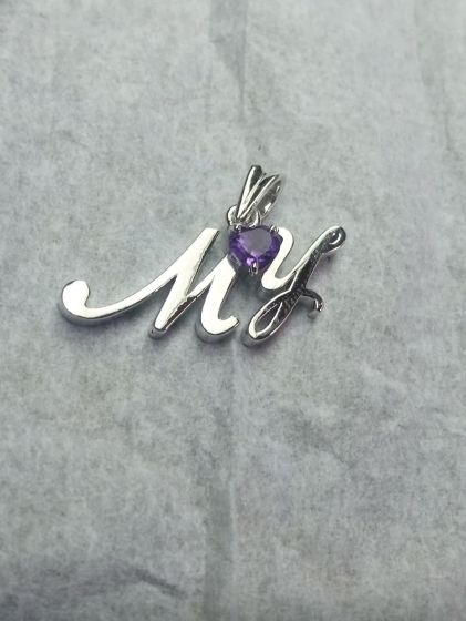 Pendants Amethyst 14k White Gold - 206037
