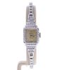 Benrus Vintage Steel-and-14k-gold AE13 Gold Dial Womens 18-mm Manual Glass cryst