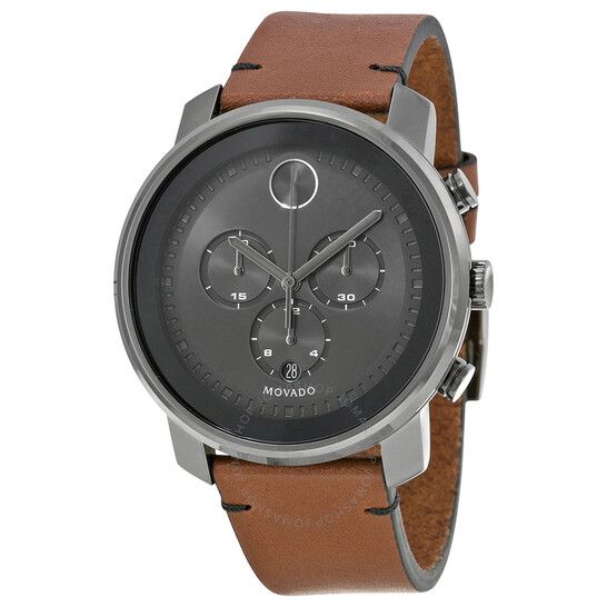 Movado Men's Swiss Quartz Stainless Steel and Brown Leather Casual Watch (Model: 3600367)