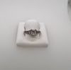 1.01ct Princess and 1cts. Baguette Diamond side stone Ring in 18K White Gold