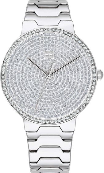 Tommy Hilfiger Women's Quartz Watch with Stainless Steel Strap, Silver, 18.5 (Model: 1781998)