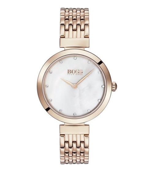 Hugo Boss Classic Stainless-steel 1502480 Mother-of-Pearl Dial Womens 30-mm Quartz Mineral crystal. Wrist Watch
