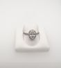 1.33cts Oval Halo Diamond Ring in18K White Gold