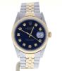 Rolex DateJust 36 Stainless-steel 16233 Blue Dial Mens 36-mm Automatic self-wind Sapphire crystal. Swiss Made WristWatch