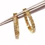 1.67 cts. Round Diamond Hoops in 14k WG/RG/YG