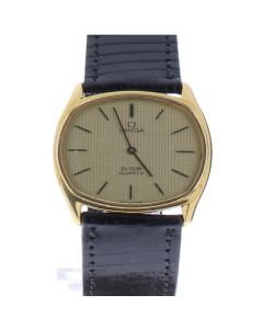 Omega De Villa Yellow-gold 1365 Champagne Dial Mens 28-mm Quartz Sapphire crysta