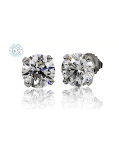 1.00 Ct. T.W. Diamond Studs In 14 Karat White Gold