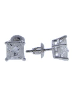 1.93 Ct. T.W. Diamond Studs In 14 Karat White Gold