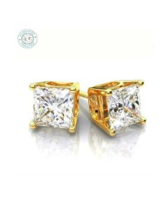2.56 Ct. T.W. Diamond Studs In 14 Karat Yellow Gold