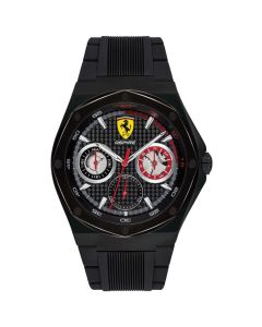 Ferrari Aspire Stainless-steel 0830538 Black Dial Mens 44-mm Quartz Mineral crystal.  Wrist Watch
