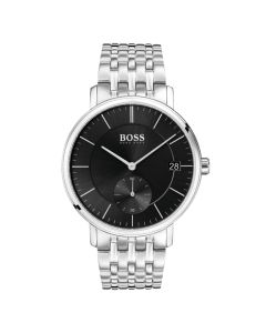 Hugo Boss Corporal Stainless-steel 1513641 Black Dial Mens 40-mm Quartz Mineral crystal.  Wrist Watch
