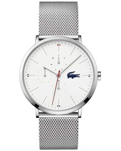 Lacoste Moon Multi Stainless-steel 2011025 White Dial Mens 40-mm Quartz Mineral crystal.  Wrist Watch