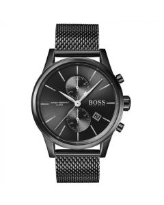 Hugo Boss Jet Stainless-steel 1513769 Black Dial Mens 41-mm Quartz Mineral crystal.  Wrist Watch