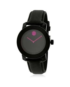 Movado Bold Black Pink Dial Ladies Women's Watch 3600482