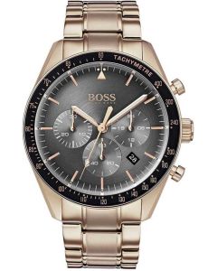 BOSS Men's Chronograph Quartz Watch Trophy, Rose Gold, Bracelet