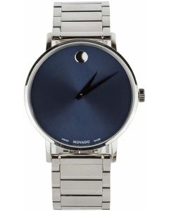 Movado Men's 40mm Ultra Slim Bracelet & Blue Museum Dial Watch