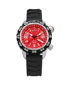 Abingdon Women Jane Mission Tactical Diver's Bezel and Compass Watch with Black Silicone Strap